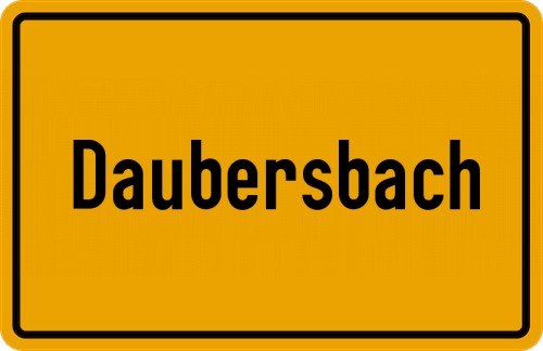 Ortsschild Daubersbach
