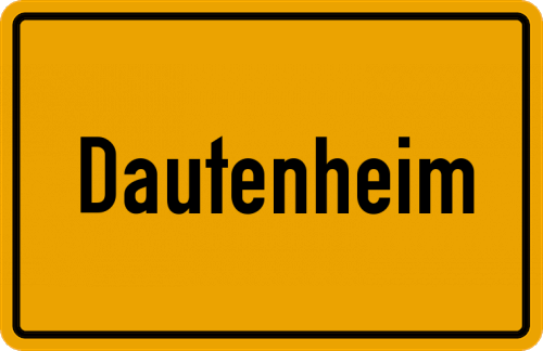 Ortsschild Dautenheim