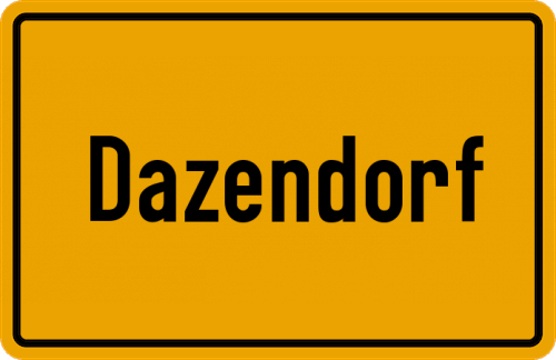 Ortsschild Dazendorf