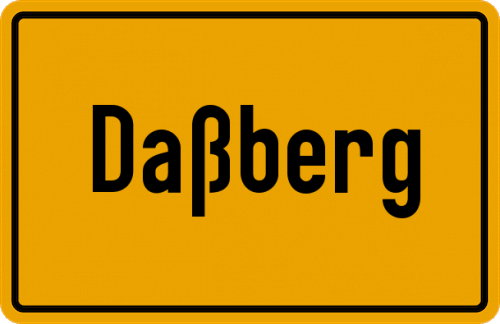 Ortsschild Daßberg