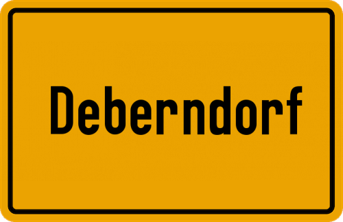 Ortsschild Deberndorf