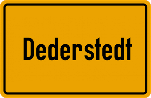 Ortsschild Dederstedt
