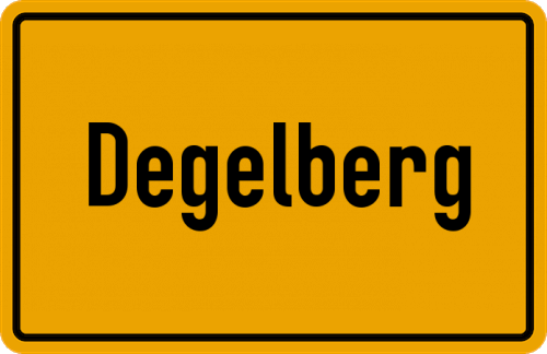 Ortsschild Degelberg