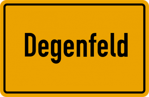 Ortsschild Degenfeld