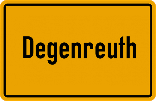 Ortsschild Degenreuth