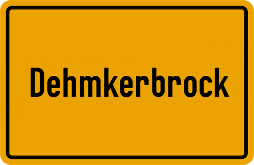 Ortsschild Dehmkerbrock