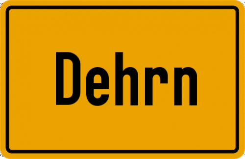 Ortsschild Dehrn, Kreis Limburg an der Lahn