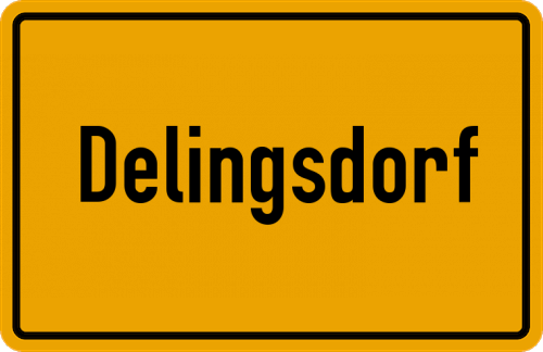 Ortsschild Delingsdorf