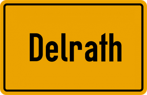 Ortsschild Delrath