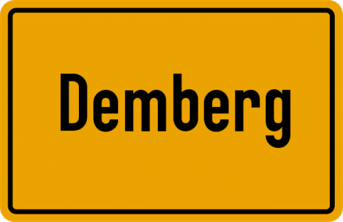 Ortsschild Demberg