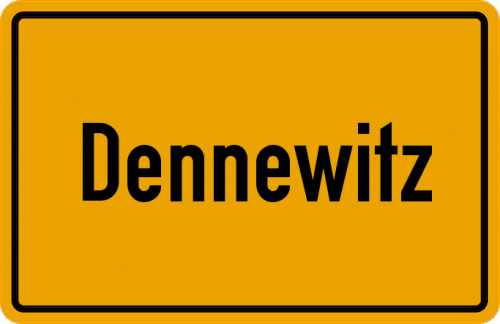 Ortsschild Dennewitz
