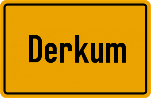 Ortsschild Derkum, Kreis Euskirchen