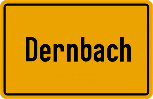 Ortsschild Dernbach, Hessen