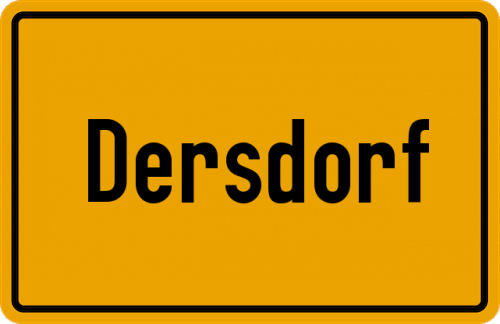 Ortsschild Dersdorf