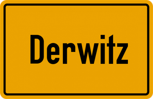 Ortsschild Derwitz