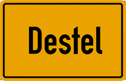 Ortsschild Destel