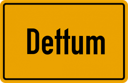 Ortsschild Dettum