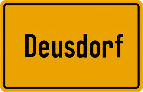 Ortsschild Deusdorf, Oberfranken