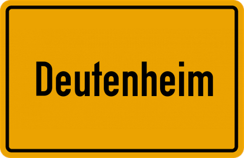Ortsschild Deutenheim