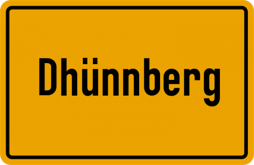 Ortsschild Dhünnberg
