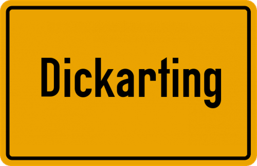 Ortsschild Dickarting