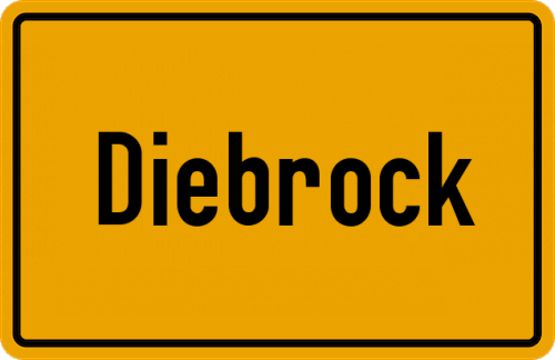 Ortsschild Diebrock