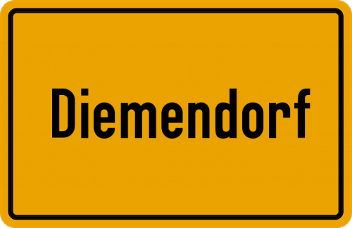 Ortsschild Diemendorf
