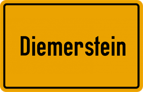 Ortsschild Diemerstein, Pfalz