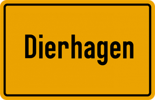 Ortsschild Dierhagen, Ostseebad