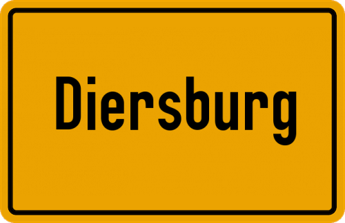 Ortsschild Diersburg