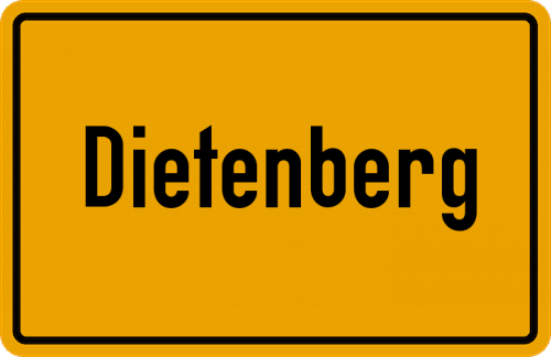 Ortsschild Dietenberg