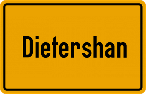 Ortsschild Dietershan