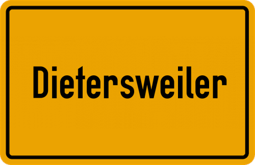 Ortsschild Dietersweiler