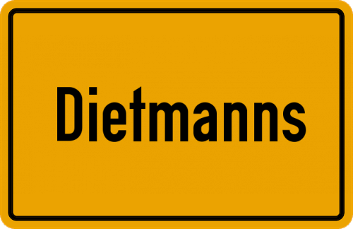 Ortsschild Dietmanns