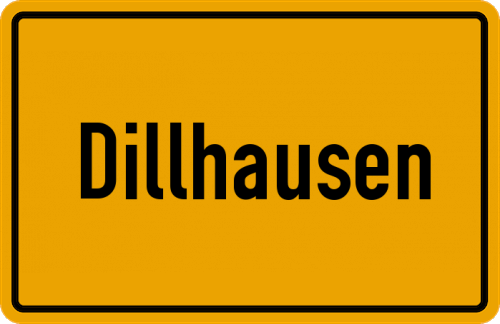 Ortsschild Dillhausen