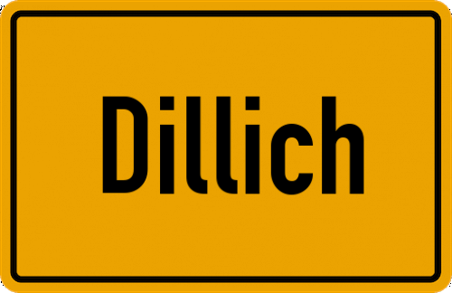 Ortsschild Dillich