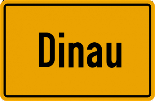 Ortsschild Dinau