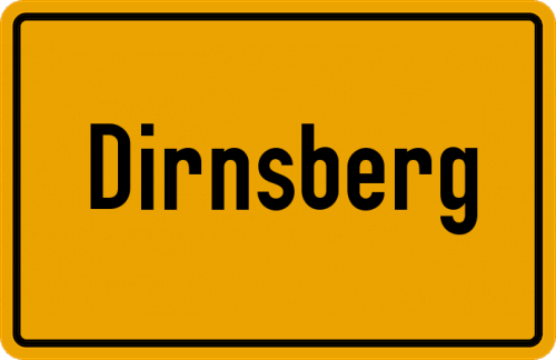 Ortsschild Dirnsberg