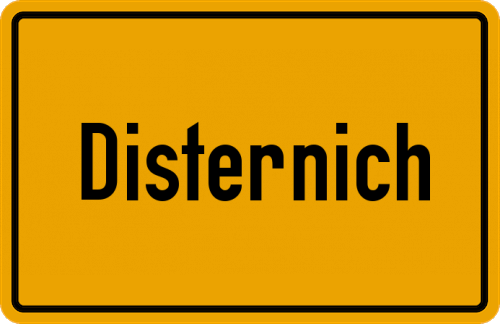 Ortsschild Disternich