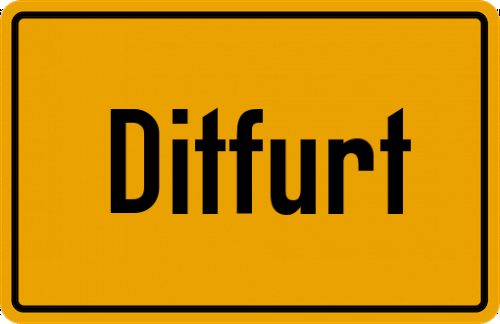 Ortsschild Ditfurt