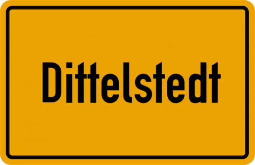 Ortsschild Dittelstedt