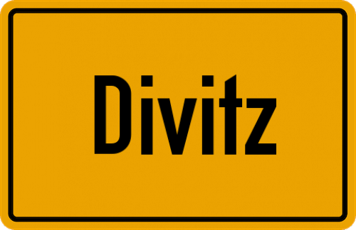 Ortsschild Divitz