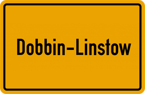 Ortsschild Dobbin-Linstow