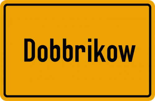 Ortsschild Dobbrikow