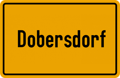 Ortsschild Dobersdorf