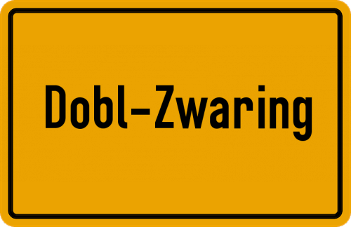 Ortsschild Dobl-Zwaring