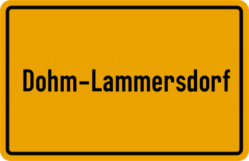 Ortsschild Dohm-Lammersdorf