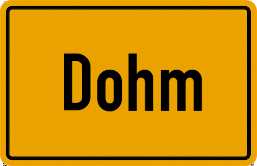 Ortsschild Dohm