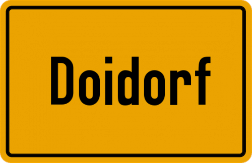 Ortsschild Doidorf, Kreis Freising