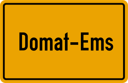 Ortsschild Domat/Ems